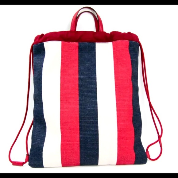 Gucci #473872 Web Stripe Print Backpack/Tote
